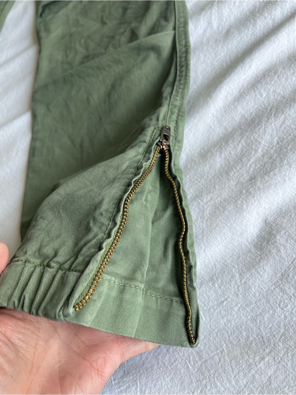 Nili Lotan Shon Cropped French Military Pants Army Green Size 4 Gorpcore Utility - Picture 12 of 16